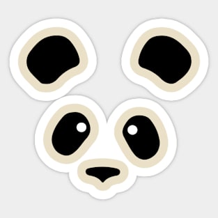 Giant Panda face less black patches Sticker